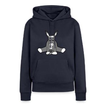 hunger essen moehre karotte lecker klein baby sues - Frauen Premium Bio Hoodie - Navy - Vorne - Julia (174cm)