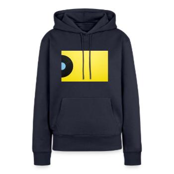 Vinyl - Frauen Premium Bio Hoodie - Navy - Vorne - Julia (174cm)