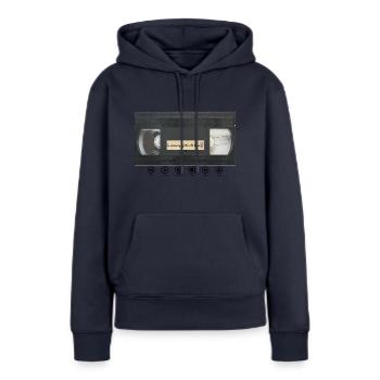 VHS - Frauen Premium Bio Hoodie - Navy - Vorne - Julia (174cm)