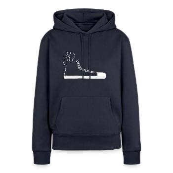 Schuh Stinkt Geschenk Sportschuhe Mode - Frauen Premium Bio Hoodie - Navy - Vorne - Julia (174cm)