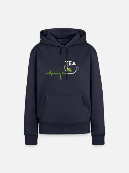 Heartbeat Tee Geschenk - Frauen Premium Bio Hoodie - Navy