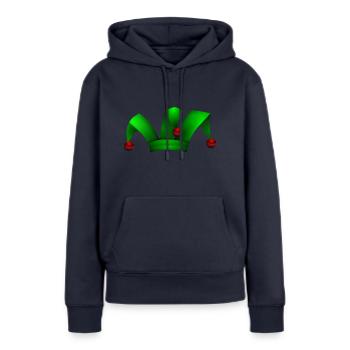 clown harlekin hofnarr kasper komiker narr witzbol - Frauen Premium Bio Hoodie - Navy - Vorne - Julia (174cm)