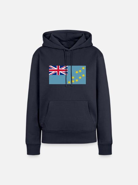 Tuvalu Flagg - Frauen Premium Bio Hoodie - Navy