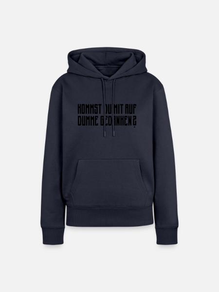 Dumme Gedanken - Frauen Premium Bio Hoodie - Navy