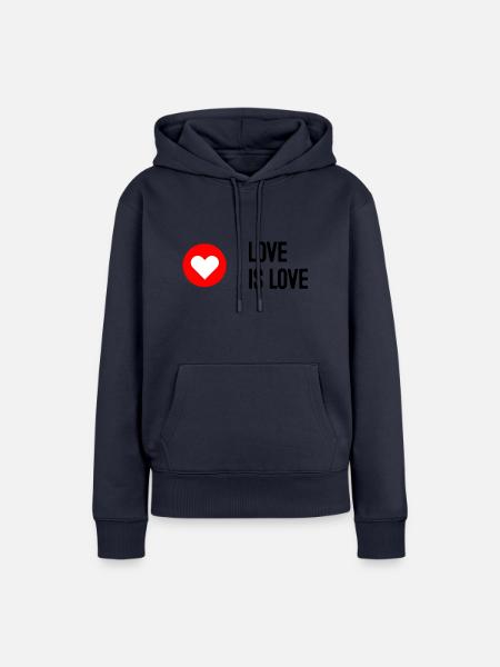 Love is Love - Frauen Premium Bio Hoodie - Navy