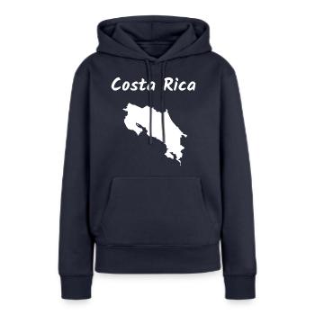Vacances au Costa Rica en Amérique centrale - Sweat à capuche Premium bio Femme - bleu marine - Devant - Julia (174cm)