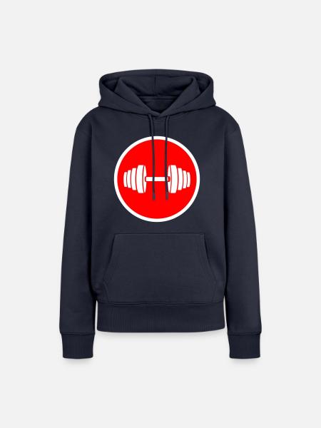 Hantel gewichte Kreis - Frauen Premium Bio Hoodie - Navy