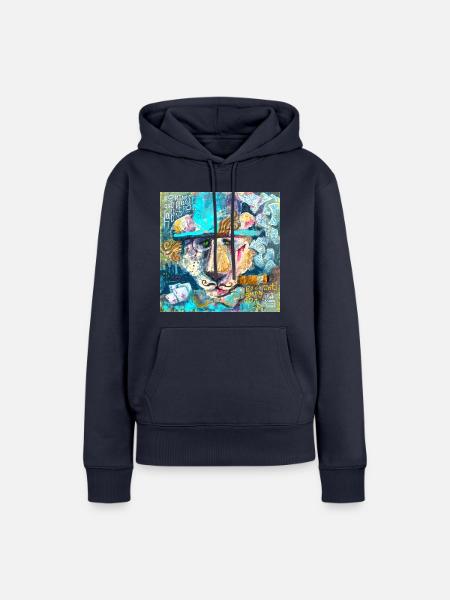 Bourgeois Löwe - Frauen Premium Bio Hoodie - Navy