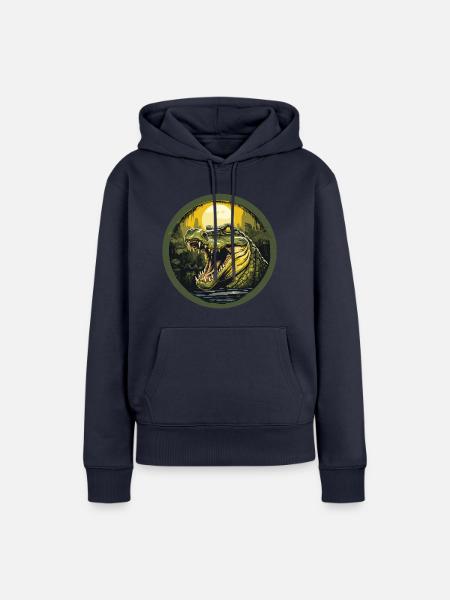 Krokodil - Frauen Premium Bio Hoodie - Navy