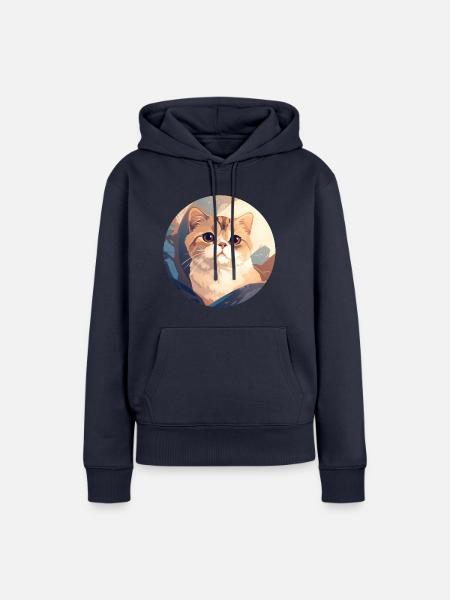 Schottische Faltohrkatze - Frauen Premium Bio Hoodie - Navy