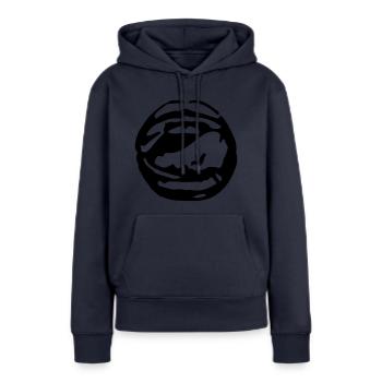 Lick ur Lips - Frauen Premium Bio Hoodie - Navy - Vorne - Julia (174cm)