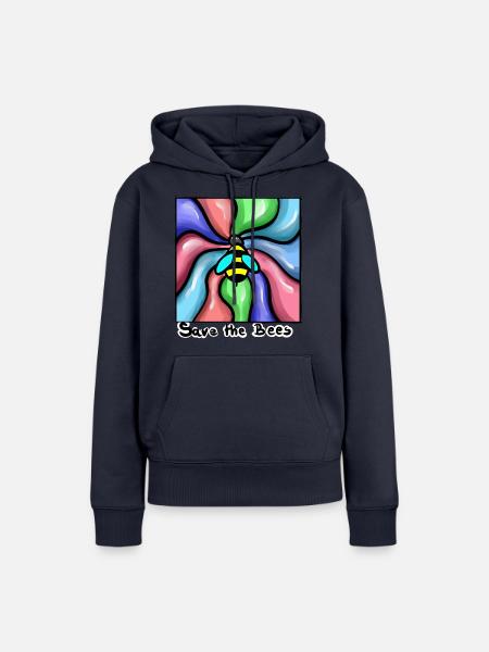 Save the Bees abstrakt - Frauen Premium Bio Hoodie - Navy