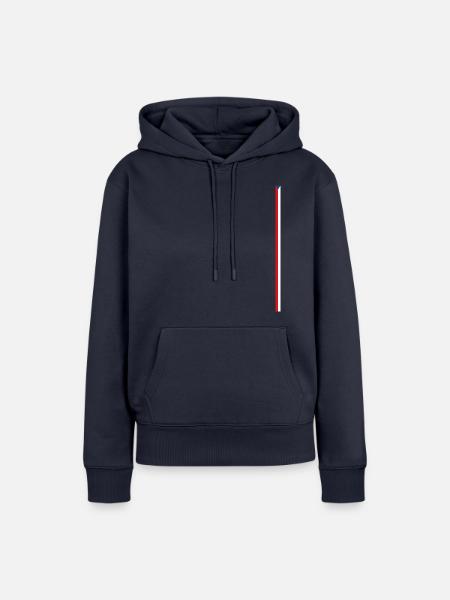 Tschechienflagge Style Streifen - Frauen Premium Bio Hoodie - Navy