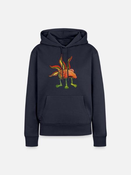 kreative Karikatur - Frauen Premium Bio Hoodie - Navy