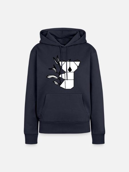 Koala auf Eukalyptus - Frauen Premium Bio Hoodie - Navy