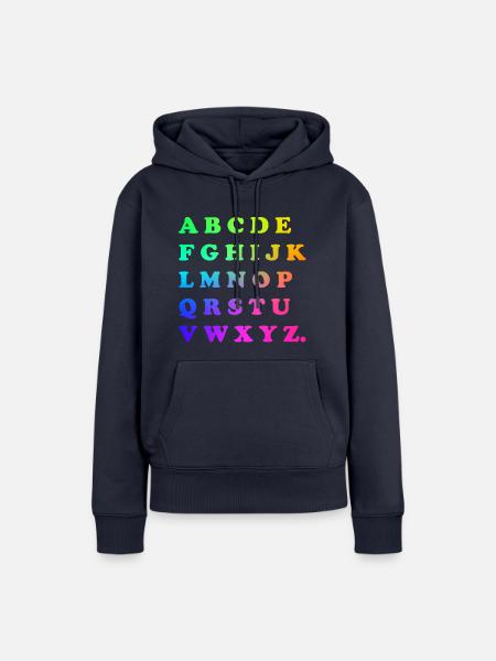 Alphabet - Frauen Premium Bio Hoodie - Navy