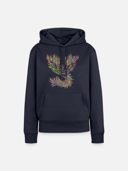 Phönix Mythologie Vogel Shirt - Frauen Premium Bio Hoodie - Navy