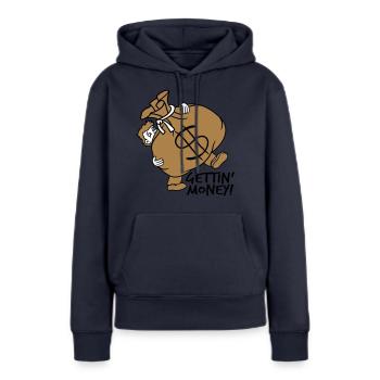 gettin money tragen schwer dollar symbol zeichen g - Frauen Premium Bio Hoodie - Navy - Vorne - Julia (174cm)