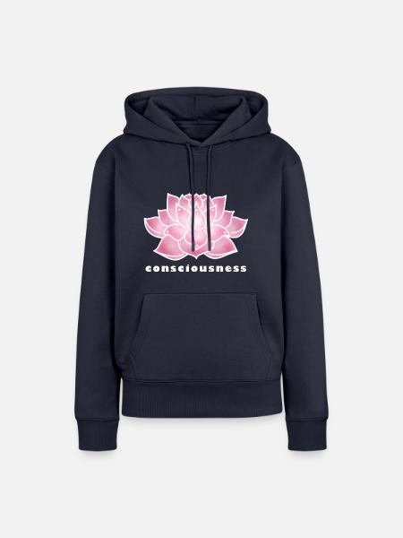 Lotus, Bewusstsein - Frauen Premium Bio Hoodie - Navy