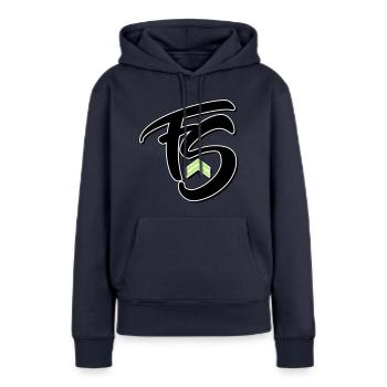 Style frais - Sweat à capuche Premium bio Femme - bleu marine - Devant - Julia (174cm)