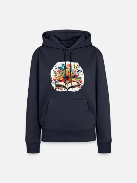Buchblütenkreis - Frauen Premium Bio Hoodie - Navy