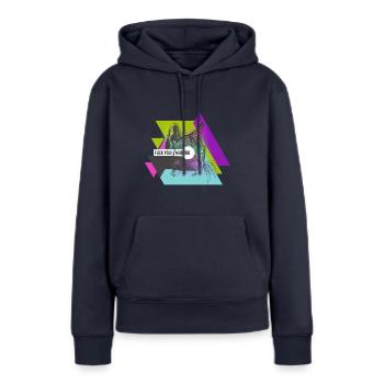 Fuck you i am Retro - Frauen Premium Bio Hoodie - Navy - Vorne - Julia (174cm)