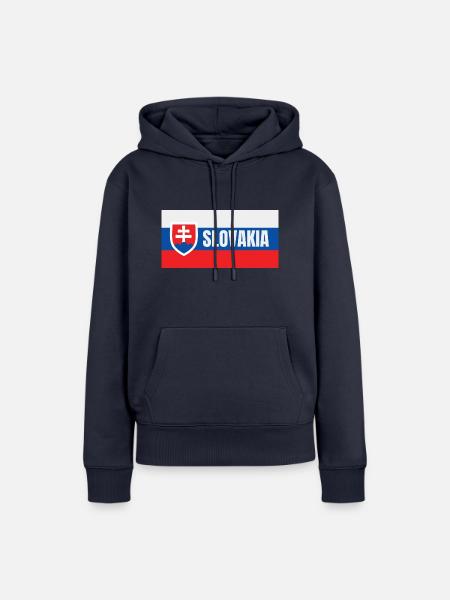 Slowakische Flagge - Frauen Premium Bio Hoodie - Navy
