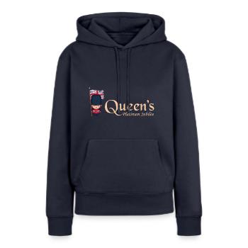 Jubilé de platine de la monarchie britannique 70e année - Sweat à capuche Premium bio Femme - bleu marine - Devant - Julia (174cm)