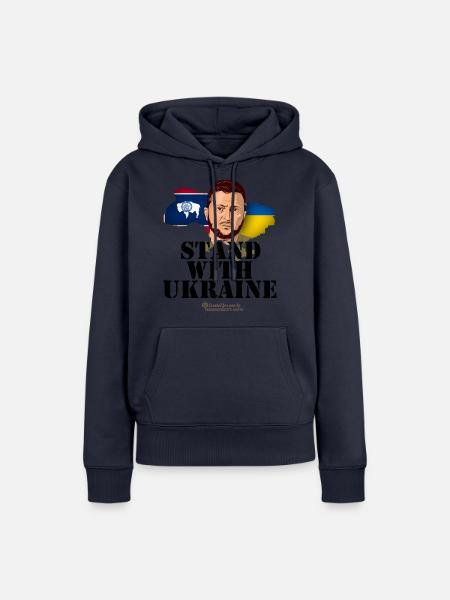 Ukraine Wyoming - Frauen Premium Bio Hoodie - Navy
