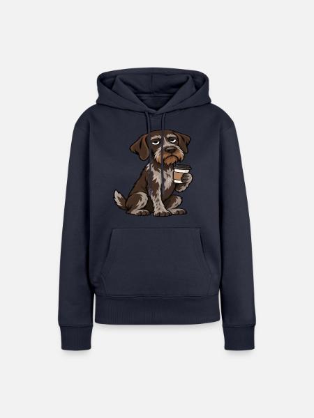 Deutsch Drahthaar Deutsch-Drahthaar Besitzer - Frauen Premium Bio Hoodie - Navy