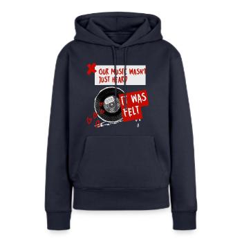 Our Music - Women’s Premium Organic Hoodie - navy - Front - Julia (174cm)