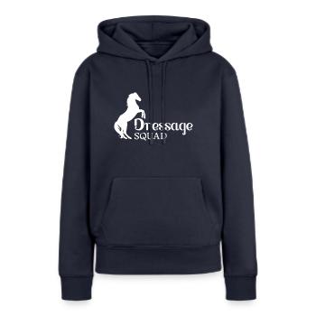 Dressage Squad - Cheval de dressage compétition d'équitation - Sweat à capuche Premium bio Femme - bleu marine - Devant - Julia (174cm)