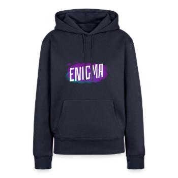 Urban cooles fresh design Enigma Puzzle - Sweat à capuche Premium bio Femme - bleu marine - Devant - Julia (174cm)