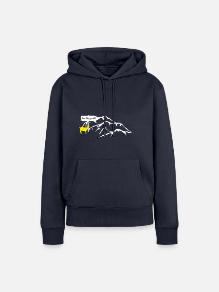 Der Berg ruft! - Frauen Premium Bio Hoodie - Navy