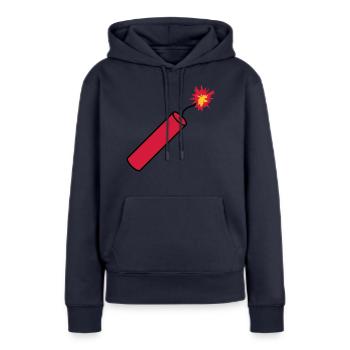 stange tnt dynamit explodieren explosion sprengsto - Frauen Premium Bio Hoodie - Navy - Vorne - Julia (174cm)