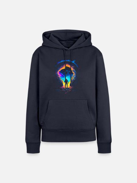 Space Portal - Frauen Premium Bio Hoodie - Navy