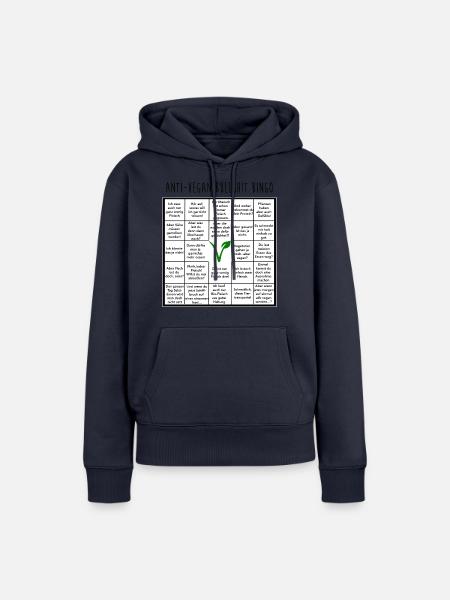 Anti vegan Bullshit Bingo - Frauen Premium Bio Hoodie - Navy