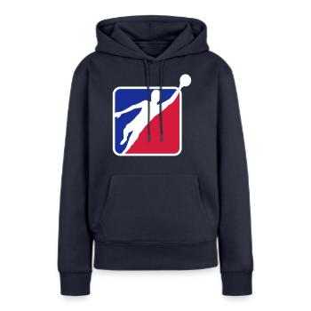 cool design logo torwart torhueter halten fussball - Frauen Premium Bio Hoodie - Navy - Vorne - Julia (174cm)