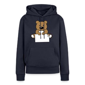 baer teddy klein suess niedlich kuscheltier grizzl - Frauen Premium Bio Hoodie - Navy - Vorne - Julia (174cm)