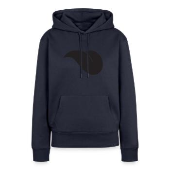 Freche Zunge - Frauen Premium Bio Hoodie - Navy - Vorne - Julia (174cm)