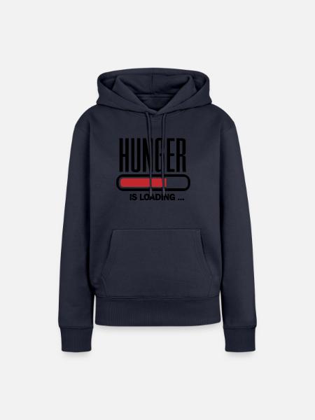 Hunger is loading - Frauen Premium Bio Hoodie - Navy