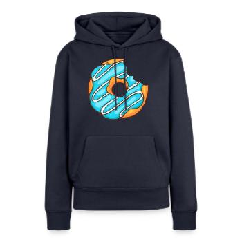 Donuts Confiserie Cookie Törtchen Kuchen Torten - Frauen Premium Bio Hoodie - Navy - Vorne - Julia (174cm)