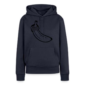 feiern party spass sonnenbrille kopfhoerer dj cool - Frauen Premium Bio Hoodie - Navy - Vorne - Julia (174cm)