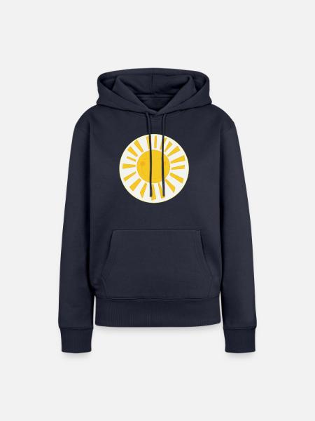 Glücksbärchi Sonne - Frauen Premium Bio Hoodie - Navy