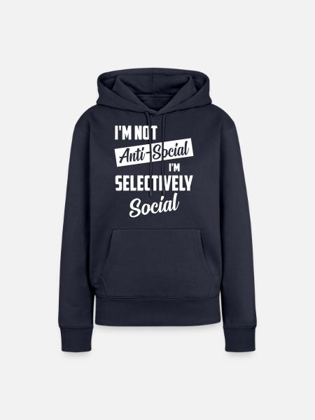 lustiges Zitat - Frauen Premium Bio Hoodie - Navy