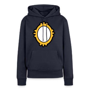 miroir - Sweat à capuche Premium bio Femme - bleu marine - Devant - Julia (174cm)