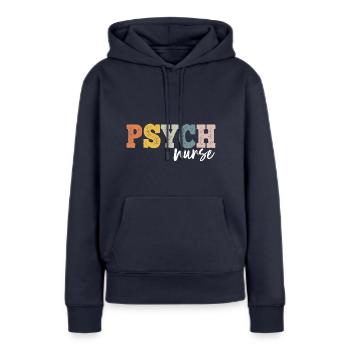 Psych Nurse Dialysis Nursing RN - Frauen Premium Bio Hoodie - Navy - Vorne - Julia (174cm)