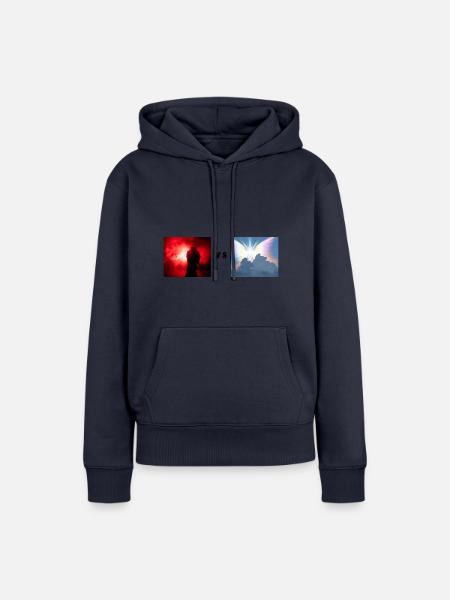 Himmel VS Paradies - Frauen Premium Bio Hoodie - Navy