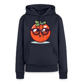 Tomato, red fruit, solanum tomato, vine-ripe fruit - Women’s Premium Organic Hoodie - navy - Front - Julia (174cm)