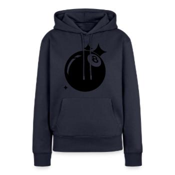 Billardkugel - Frauen Premium Bio Hoodie - Navy - Vorne - Julia (174cm)